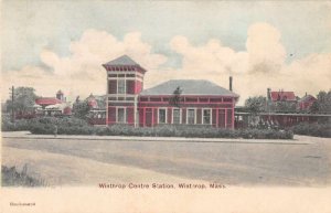 Winthrop Massachussetts Centre Station Vintage Postcard AA11147
