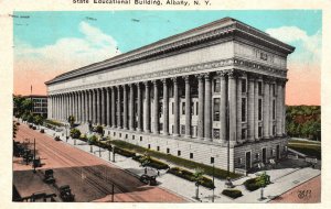 Vintage Postcard Stave Educational Building Historical Landmark Albany New York