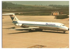 Aviaco Douglas DC-9 Airplane Postcard