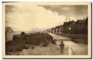 Old Postcard Lion Sur Mer The Maritime Boulevard to Hermanville