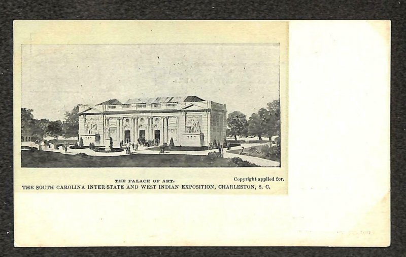 SOUTH CAROLINA & WEST INDIAN EXPOSITION PALACE OF ART GREEN POSTCARD (1902) 