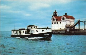 Waukegan Illinois 1960s Postcard Mathon's Fishing Boat Waukegan Harbor