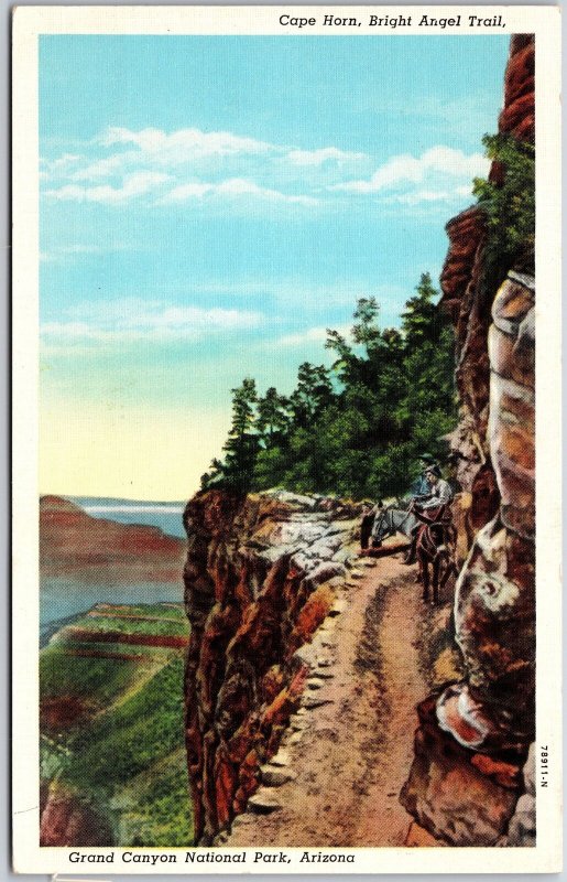 Cape Horn Bright Angel Trail Grand Canyon National Park Arizona AZ Postcard