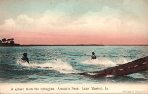 Iowa Lake Okoboji Arnolds Park A Splash From The Toboggan