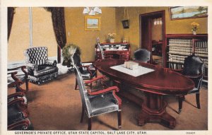SALT LAKE CITY, Utah, 1910-1920s; Governor's Private Office, Utah State Capitol