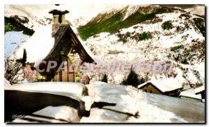 Postcard Modern Courchevel Savoie Cure of Ars Chapel