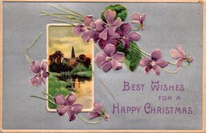 Christmas With Purple Flowers 1909