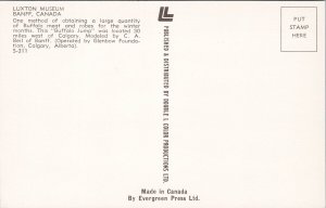 Banff Alberta Luxton Museum Head Smashed In Buffalo Jump Litho Postcard H26