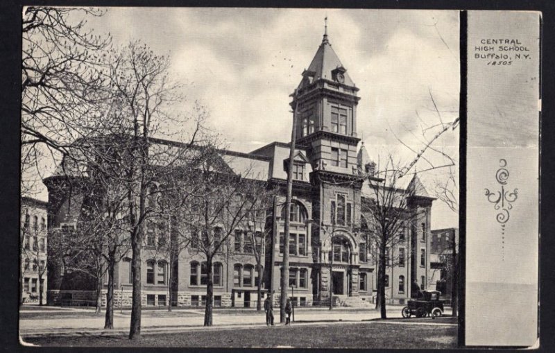 New York BUFFALO Central High School - pm1907 Divided Back