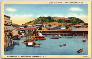 1944 Vista Parcial De La Bahia De Panama City Republic Of Panama Posted Postcard