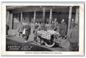 c1920's Sunday School Extension Barrow Load Chinese Cabbage Chicago IL Postcard