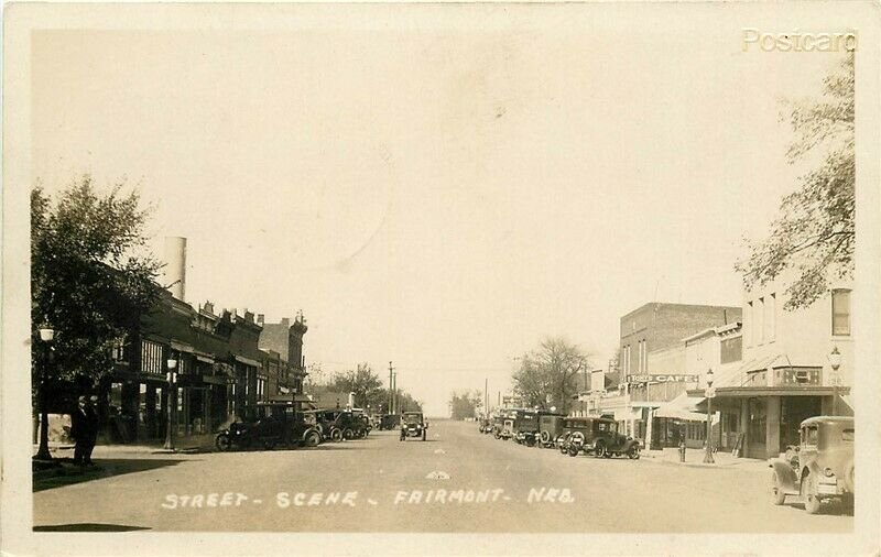 NE, Fairmont, Nebraska, Street Scene, RPPC United States Nebraska