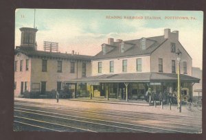 POTTSTOWN PENNSYLVANIA PA READING RAILROAD DEPOT STATION VINTAGE POSTCARD