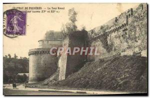 Old Postcard Fougeres Chateau De La Tour Carree Raoul The tower