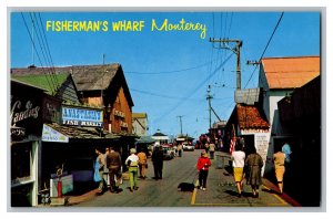 Fisherman's Wharf Monterey California Postcard Fish Market Shops Restaurants