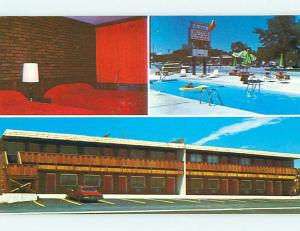 Unused Pre-1980 OLD CARS & RUSHMORE PLAZA MOTEL Rapid City SD u7319@