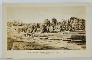 PA Chester Co Waynesborough Birthplace of Home Gen Anthony Wayne Postcard Q4