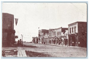 c1910 Business Section 7th Avenue Virden Manitoba Canada Antique Postcard