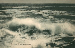 Vintage Postcard The Secret of The Sea Surf on The Maine Coast ME