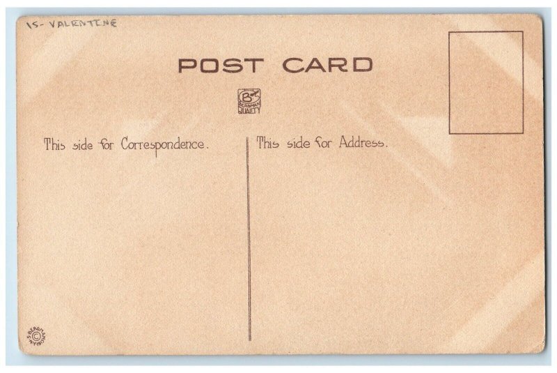 c1910's Valentine Couple Dress Up Sitting Romance Unposted Antique Postcard 