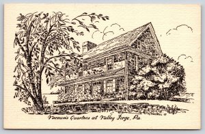 Pennsylvania~Sketch Art Of Varnums Headquarters @ Valley Forge~Vintage Postcard