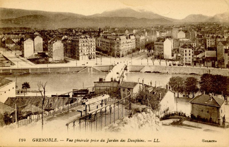 France - Grenoble. General View taken from Dauphins Gardens