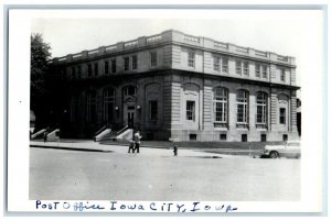 Iowa City Iowa IA RPPC Photo Postcard Post Office c1950's Vintage Unposted