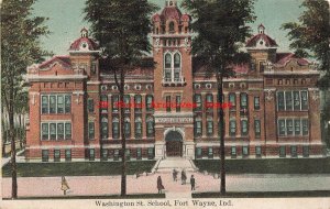 IN, Fort Wayne, Indiana, Washington Street School Building, 1910 PM
