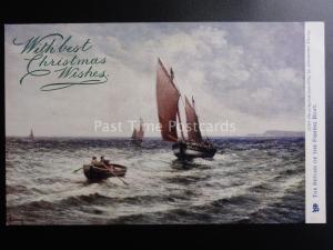 Christmas FISHING BOATS RETURN c1904 after A. Young by Raphael Tuck Series 6234