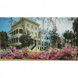 Monterey Square Historic Restored Homes Savannah GA Postcard