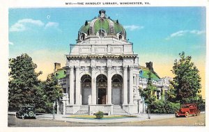 The Handley Library Winchester VA USA Postcard