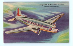 Douglas DC-3 Great Silver Fleet Airplane Plane Postcard (FE17)