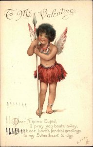 Tuck Valentine Philippines Cupid c1910 Vintage Postcard