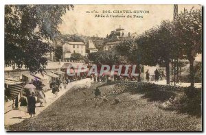 Old Postcard Chatel Guyon Allee at the entrance of the Park