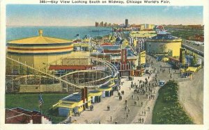 Amusement Roller Coaster 1933 Chicago Illinois Exposition Postcard 20-8166