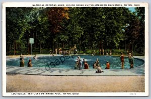 K49/ Tiffin Ohio Postcard Seneca County c1910 Orphans Home Pool 76