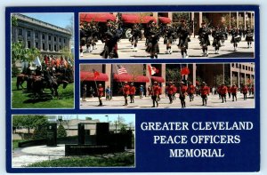 GREAT CLEVELAND PEACE OFFICERS MEMORIAL ~ Parade & Bagpipes 4x6 Postcard