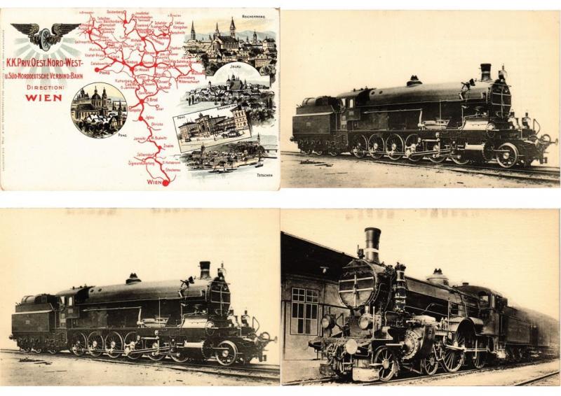  AUSTRIA , RAILWAY TRAINS LOCS 24 CPA Incl. DUPLICATIONS