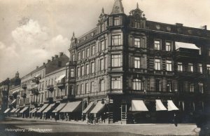 Sweden Helsingborg Järnvägsgatan Vintage RPPC 08.93