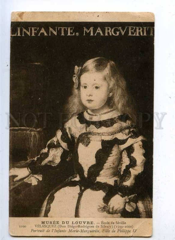 202316 Marie-Marguerite infante by VELASQUEZ Vintage postcard 