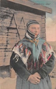 Koutokeino Norway Kautokeino Girl Vintage Postcard JJ649538