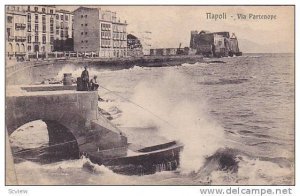 Men Fishing, Via Partenope, Napoli (Campania), Italy, PU-1926