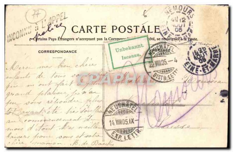 Old Postcard From Nemours edges Loing