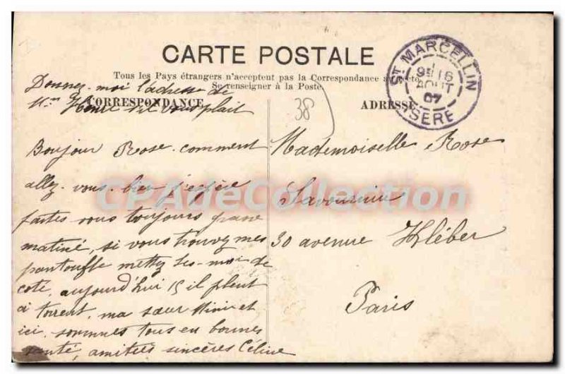 Old Postcard Dauphine Route De Malleval A Cognin