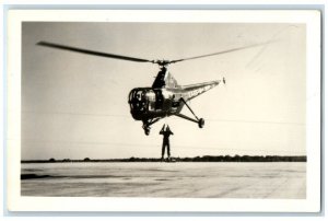 1952 Helicopter Rescue Sent From USS Monterey Pensacola FL RPPC Photo Postcard