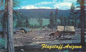 Postcard Arizona Flagstaff Lumber Mill 1950s Coconino Forest Bradshaw 23-7178