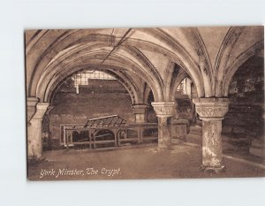 Postcard The Crypt York Minster York England