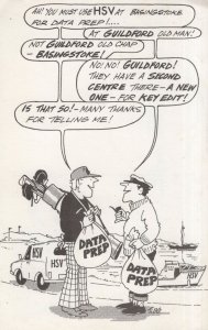 Guildford Surrey Golf Golfer 1970s Advertising Comic Postcard