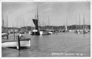 Yarmouth Harbour Isle of Wight England UK 1954 Real Photo RPPC postcard