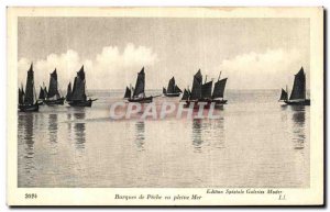 Old Postcard Boats of Sea Fishing Boat Full